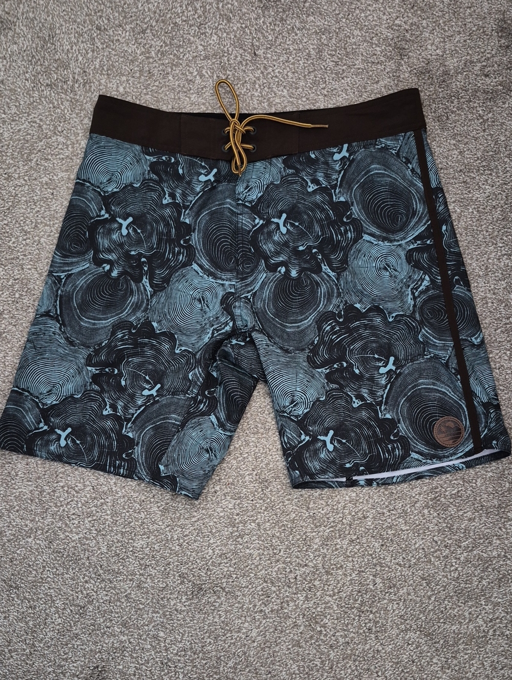 HippyTree Blue Black Patterned Swim Trunks